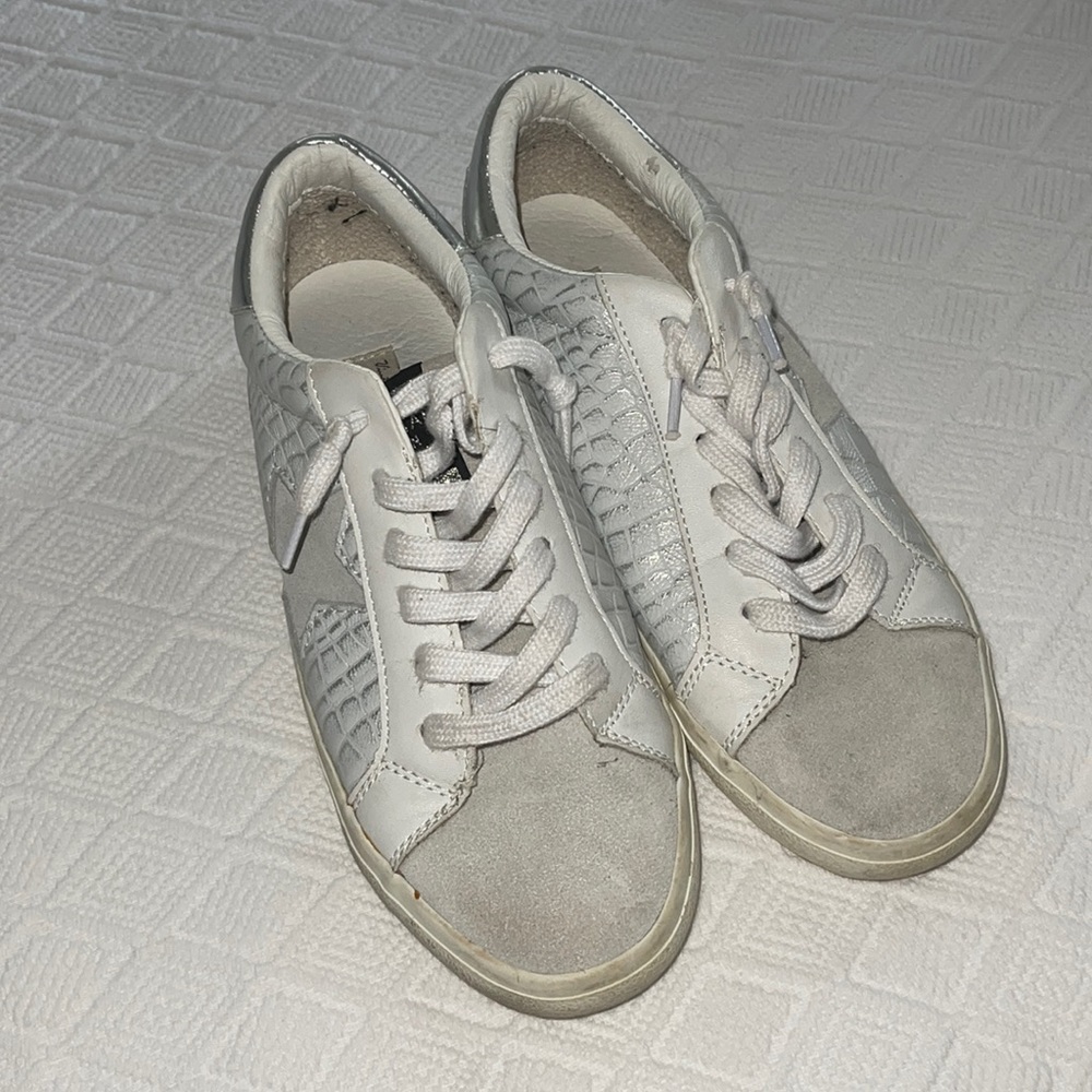 Vintage Havana Croco-Embossed Superstar Leather Sneakers